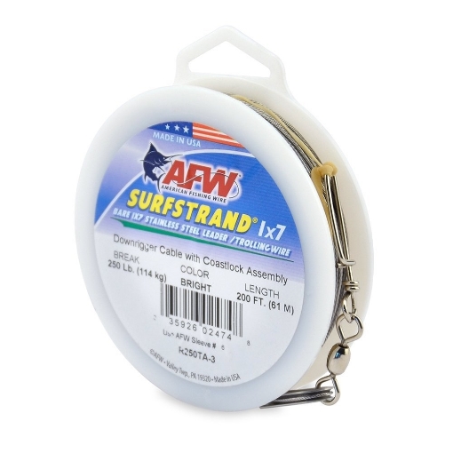 Immagine di AFW 1x7 Surfstrand Downrigger Wire Shock Kit 122 mt