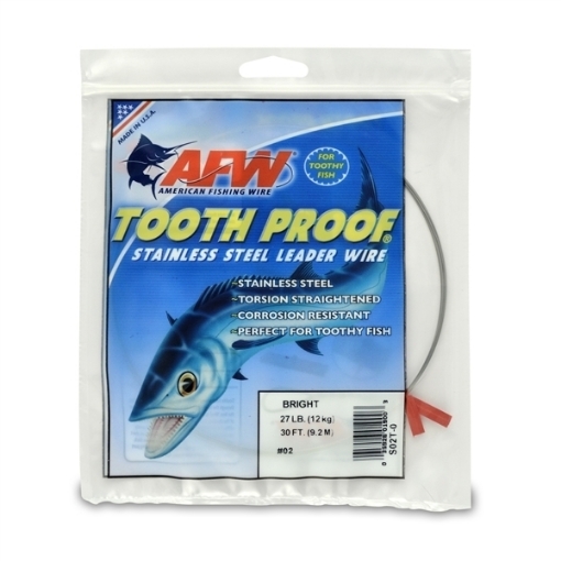 Immagine di AFW Tooth Proof Stainless Steel Single Strand Leader 9,2 mt
