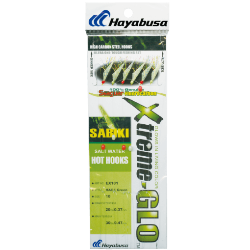 Picture of Hayabusa Sabiki Xtreme‑Glo Hage Green EX101